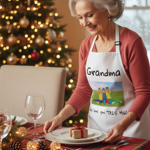 Oma wir lieben dich so sehr Foto Weihnachtsgeschen Schürze