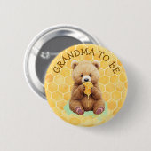Oma wird | Bären-Thema Jungen-Baby-Party Button (Vorne & Hinten)