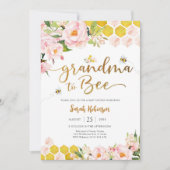 Oma wird Biene Baby Shower Einladung (Vorderseite)