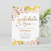 Oma wird Biene Baby Shower Einladung (Stehend Vorderseite)
