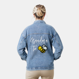 Oma wird Biene Baby Shower Hochzeit  Jeansjacke