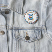 Oma wird | Gehäkelt Teddybär Baby Shower  Button (Beispiel)
