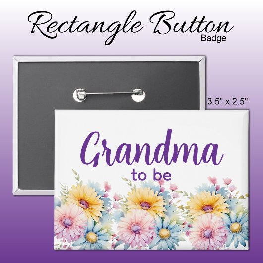 Oma wird gerbera Blumen lila Button