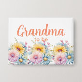 Oma wird gerbera Blumen orange Button (Vorderseite)