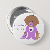 Oma wird Großeltern-Button in Lila Button (Vorne & Hinten)