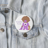 Oma wird Großeltern-Button in Lila Button (Beispiel)