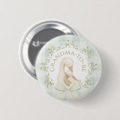 Oma wird Silly Goose Sage Green Babyparty Button (Vorne & Hinten)