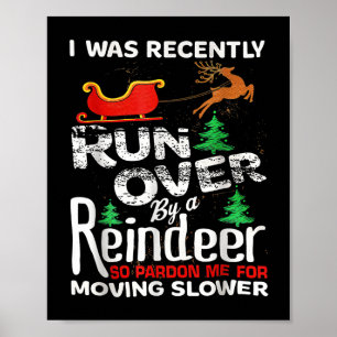 Oma wurde von einem Rentier zu Weihnachten überfah Poster