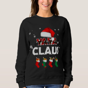 Oma Yaya Claus Weihnachtsmannmütze Funny Christmas Sweatshirt