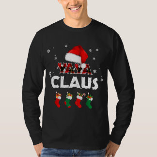 Oma Yaya Claus Weihnachtsmannmütze Funny Christmas T-Shirt