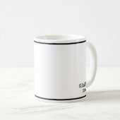 Oma Year Est Simple Black and White Writer Kaffeetasse (VorderseiteRechts)
