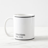 Oma Year Est Simple Black and White Writer