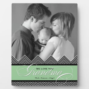 Oma Zig Zag Zickzack Modernes Personalisiertes Fot Fotoplatte