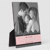 Oma Zig Zag Zickzack Modernes Personalisiertes Fot Fotoplatte (Seite)