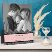 Oma Zig Zag Zickzack Modernes Personalisiertes Fot Fotoplatte (Seite)