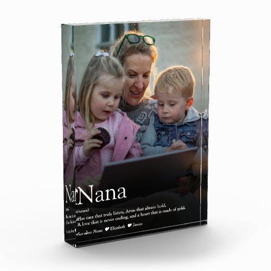 Oma Zitat Moderner Spaß Cool Fotoblock (Links)