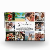 Oma Zitat Modernes Drehbuch 10 FotoCollage Fotoblock (Vorderseite)