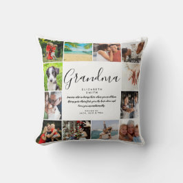 Oma Zitat Modernes Drehbuch 12 FotoCollage Kissen