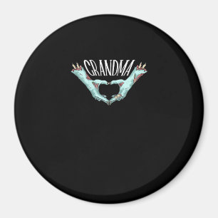 Oma Zombie Hand Herz Halloween Kostümfamilie Magnet