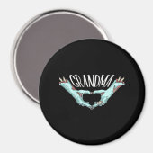 Oma Zombie Hand Herz Halloween Kostümfamilie Magnet (Vorderseite/Rückseite)