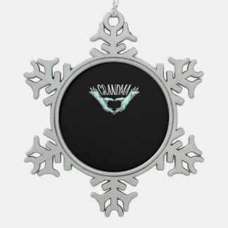 Oma Zombie Hand Herz Halloween Kostümfamilie Schneeflocken Zinn-Ornament