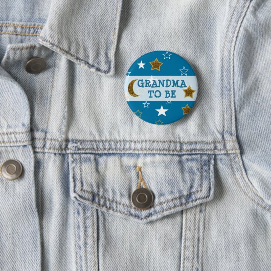 Oma zu Blue und Gold Stars Button (Beispiel)