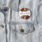 Oma zu Burgund Rose Bouquet Baby Dusche Button (Beispiel)