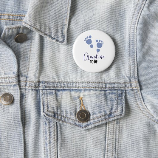 Oma zu Kinderfußspuren Button (Beispiel)