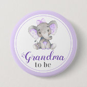 Oma zu New Granny Baby Girl Duwer Elefant Button (Vorderseite)