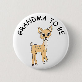 Oma zu sein, Baby Shower Button Little Fawn