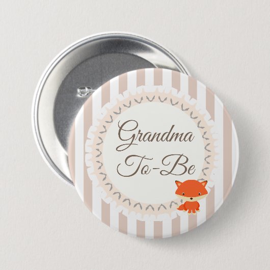 Oma zu sein Button Fox Woodlands Thema (Vorne & Hinten)