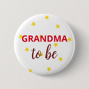 Oma zu sein Button mit gelben Sternen