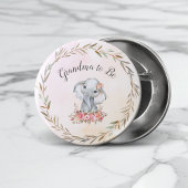 Oma zu sein Elephant Baby Shower Boho Chic Button