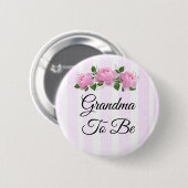 Oma zu sein Roses Baby Showknopf Button (Vorne & Hinten)