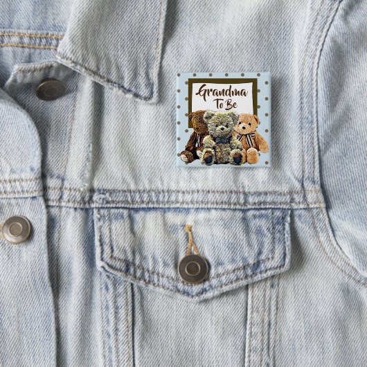 Oma zu Teddy Bear Baby Shower Button (Beispiel)