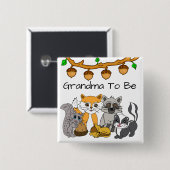 Oma zu Woodland Forest Animal Baby Shooter Button (Vorne & Hinten)