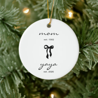 Oma zu Yaya Schleifenornament Keramik Ornament