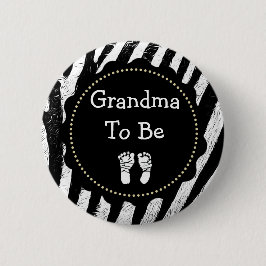 Oma zu Zebra Print Baby Shooter Button