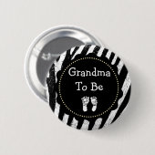 Oma zu Zebra Print Baby Shooter Button (Vorne & Hinten)