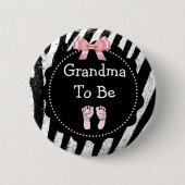 Oma zu Zebra Print Baby Shooter Button (Vorderseite)