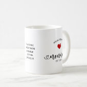 Oma zum Großmutter befördert Geschenk Kaffeetasse (VorderseiteRechts)