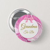 Oma zum Kinderdusche Pink & Gold Button (Vorne & Hinten)