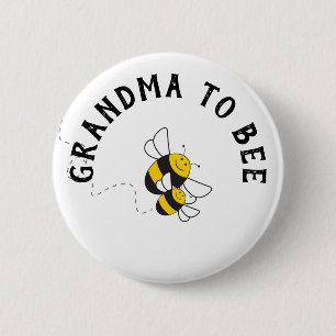 Oma zur Biene-Button für Hummel-Baby-Party Button