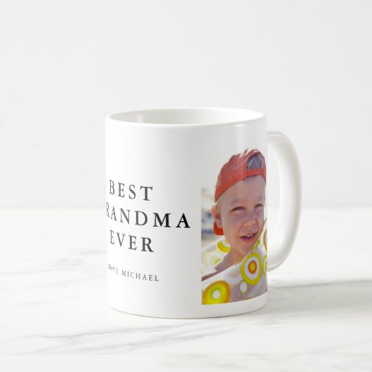 Oma Zwei-Foto-Name Kaffeetasse (VorderseiteRechts)