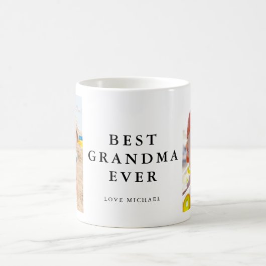 Oma Zwei-Foto-Name Kaffeetasse (Mittel)