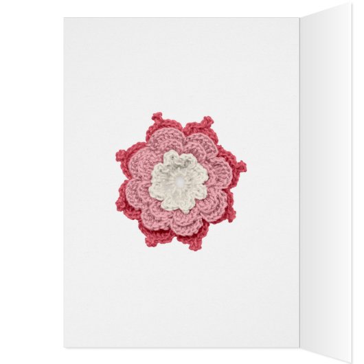 OmaBirthday Crochet-Blume (Innen (Links))