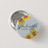 OMAGift - Personalisierte Sonnenblumen Button (Vorne & Hinten)