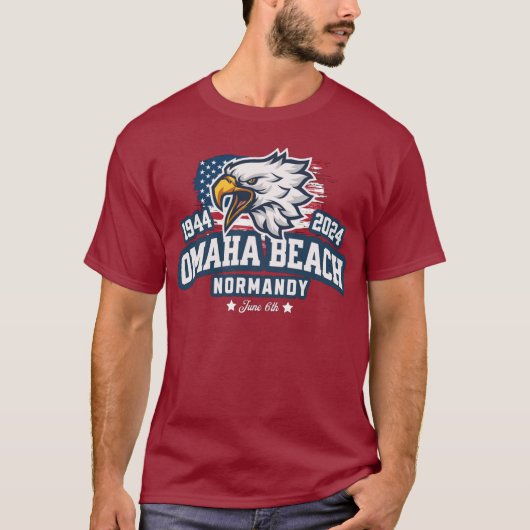 Omaha Beach 1944 2024 D-Day 80 T-Shirt (Vorderseite)