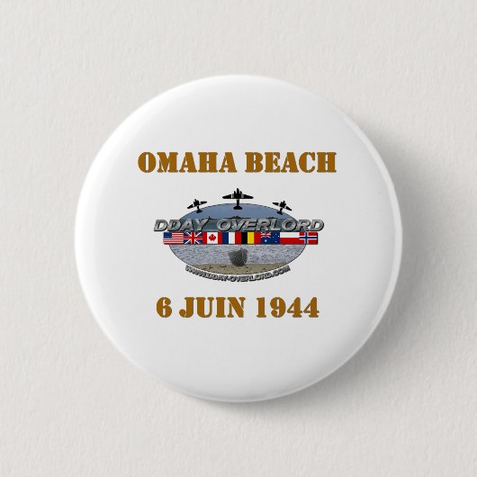 Omaha Beach 1944 Button (Vorderseite)