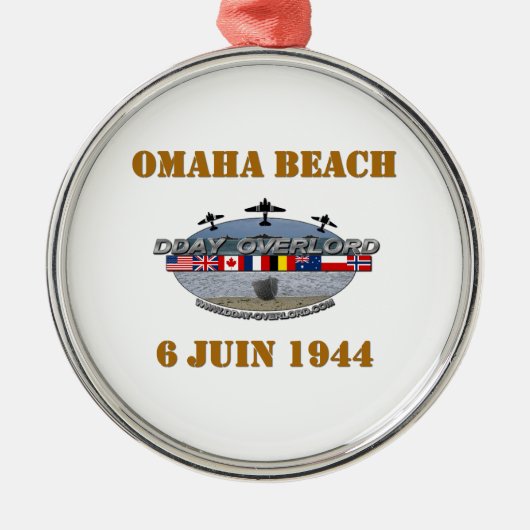 Omaha Beach 1944 Ornament Aus Metall (Vorne)